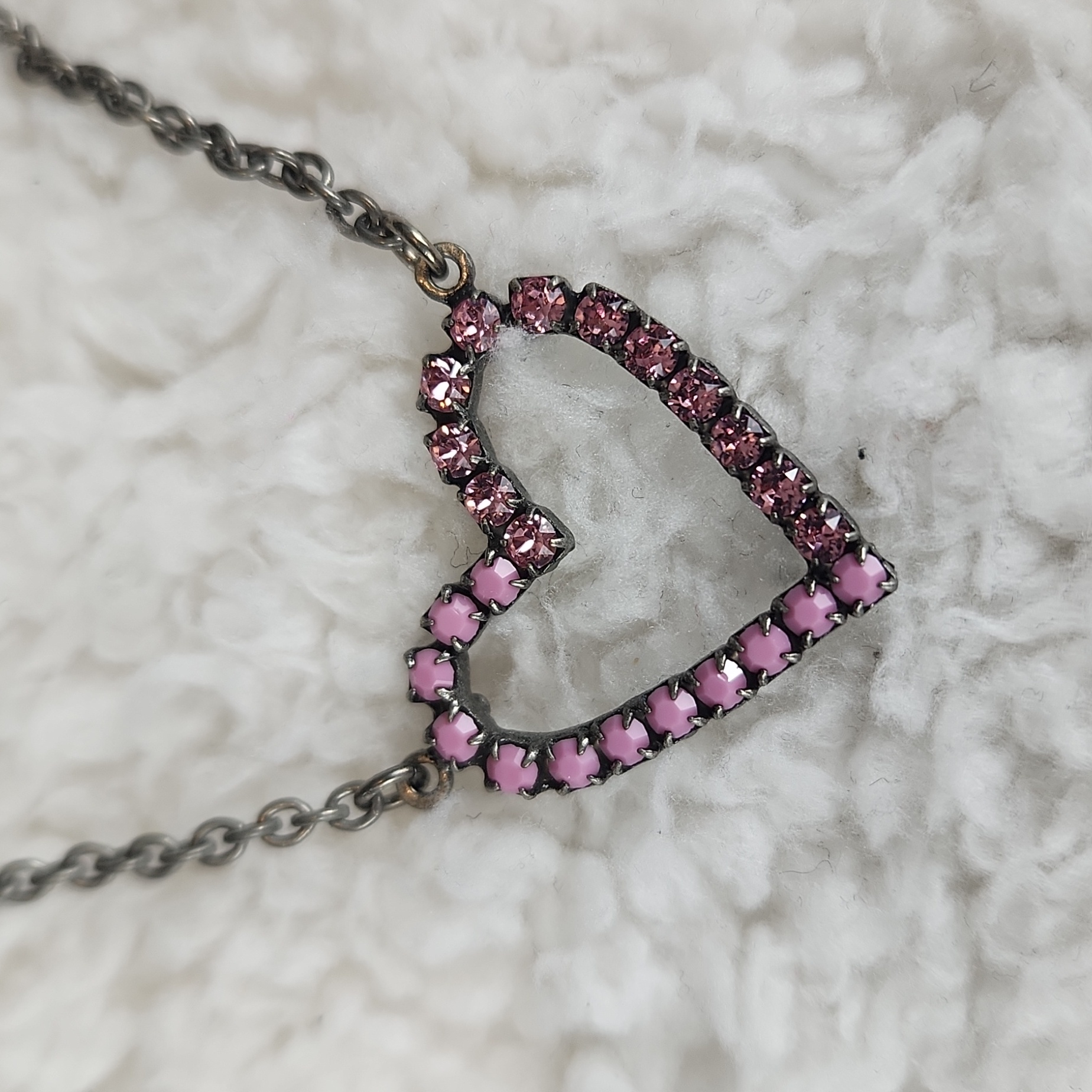 Sabika Pink Heart Necklace Nwt